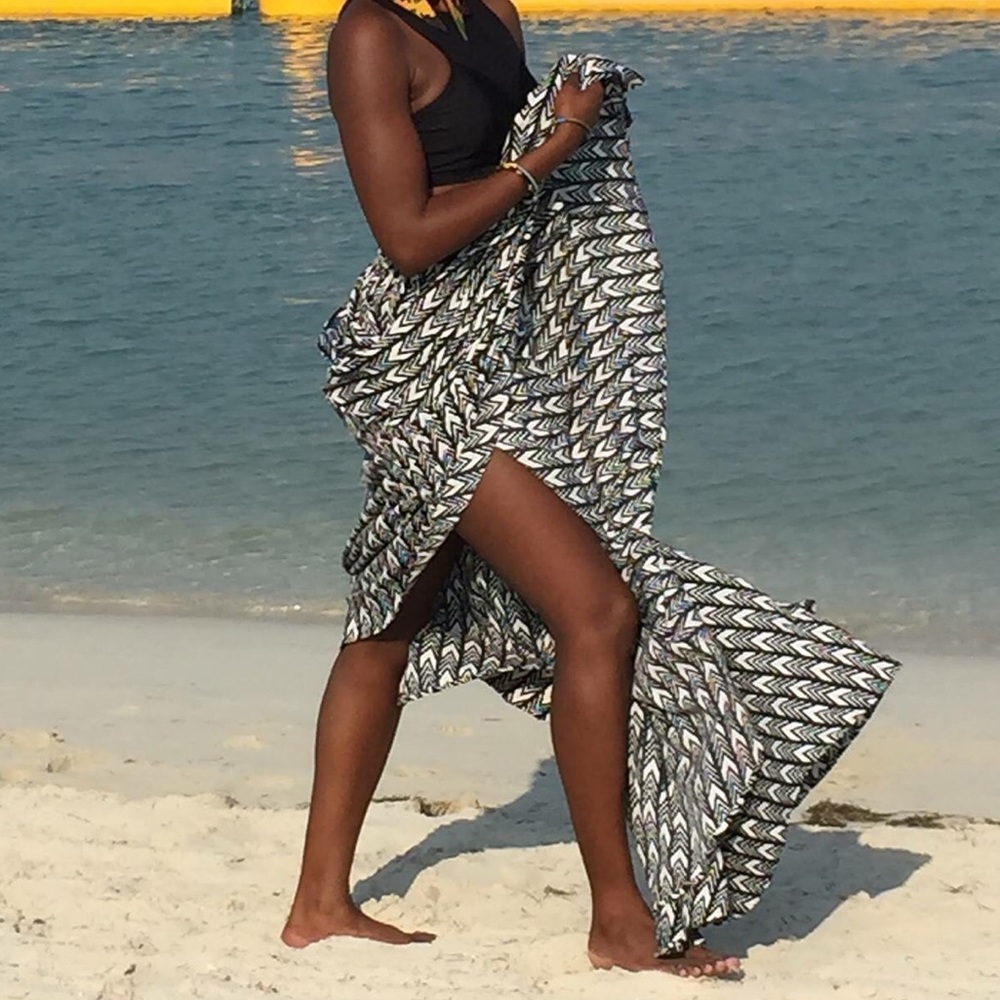 Black and White Maxi Skirt